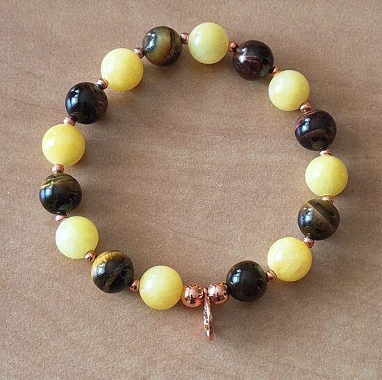 Tīģeracs-Nefrīta rokassprādze ar dzīvības koku – 17cm – APR-05